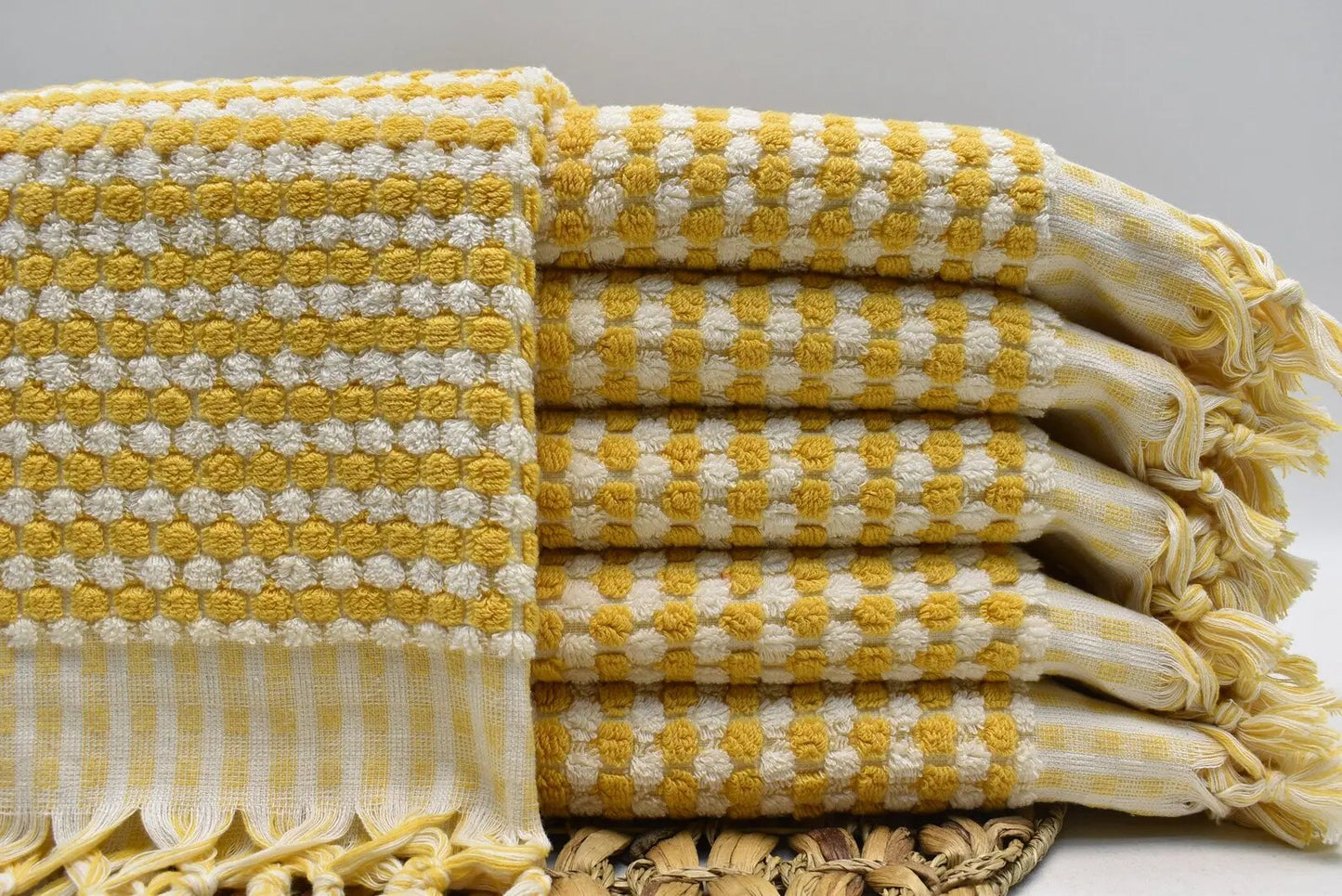 Hand Towel - Terry - Bubble Mustard