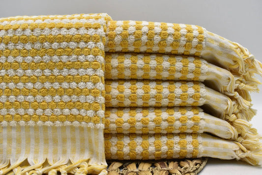 Hand Towel - Terry - Bubble Mustard