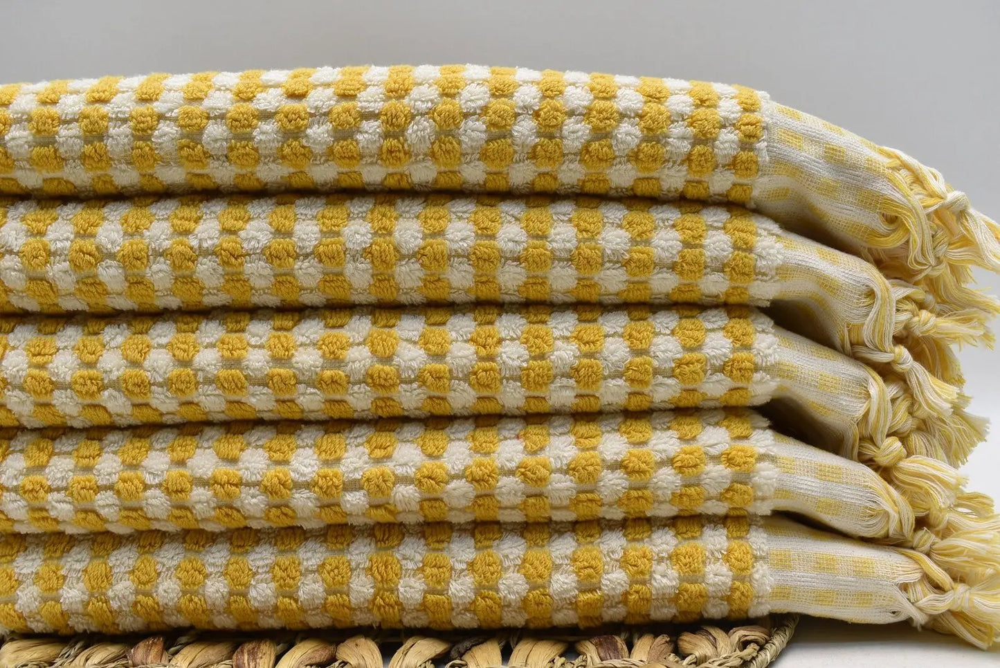 Hand Towel - Terry - Bubble Mustard