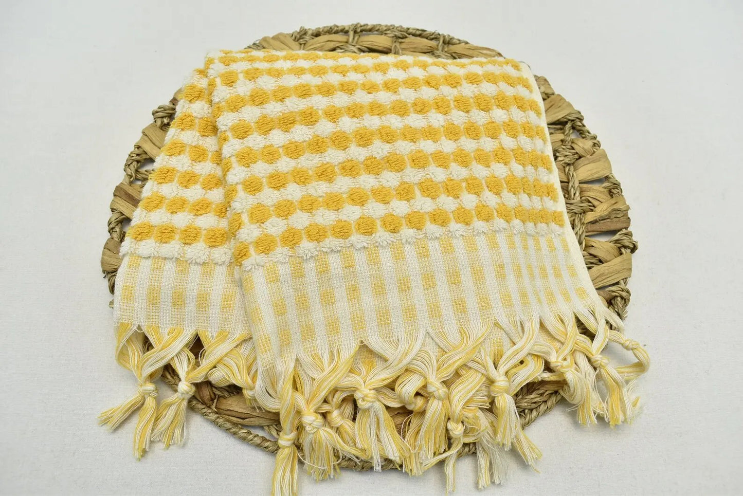 Hand Towel - Terry - Bubble Mustard