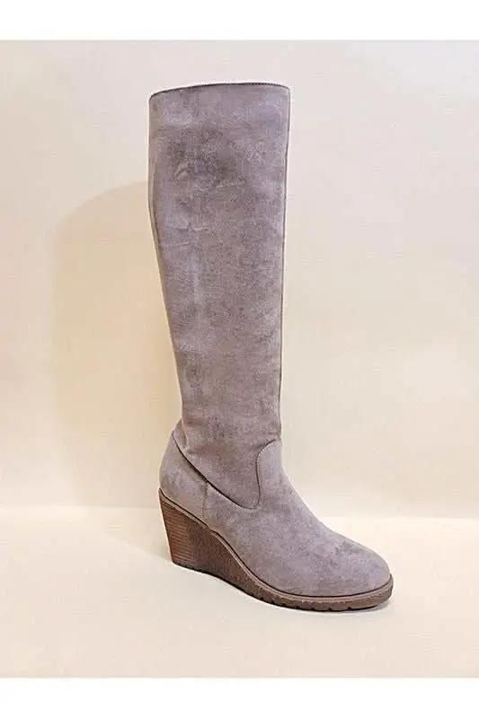 Knee High Boots - Wedge Heel - NAVAEH Style
