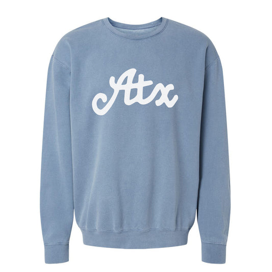 Atx Cursive Washed Sweatshirt