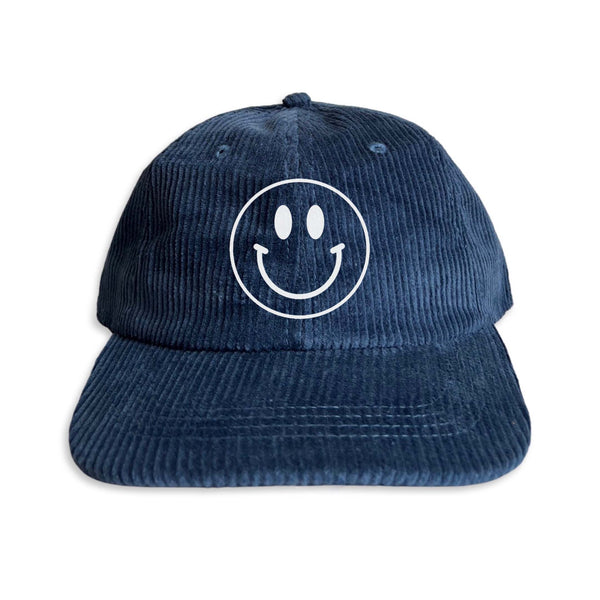 Smiley Face Corduroy Cap