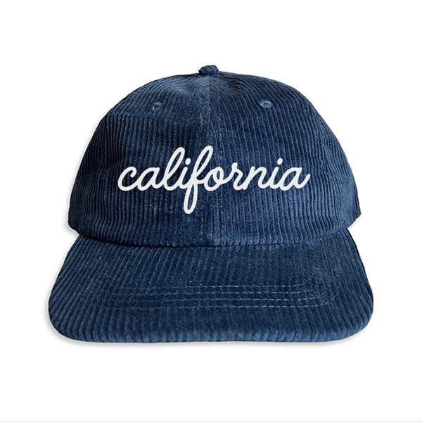 California Cursive Corduroy Cap