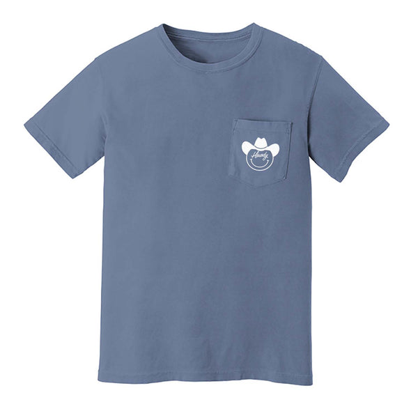Howdy Cowboy Cursive Pocket Tee