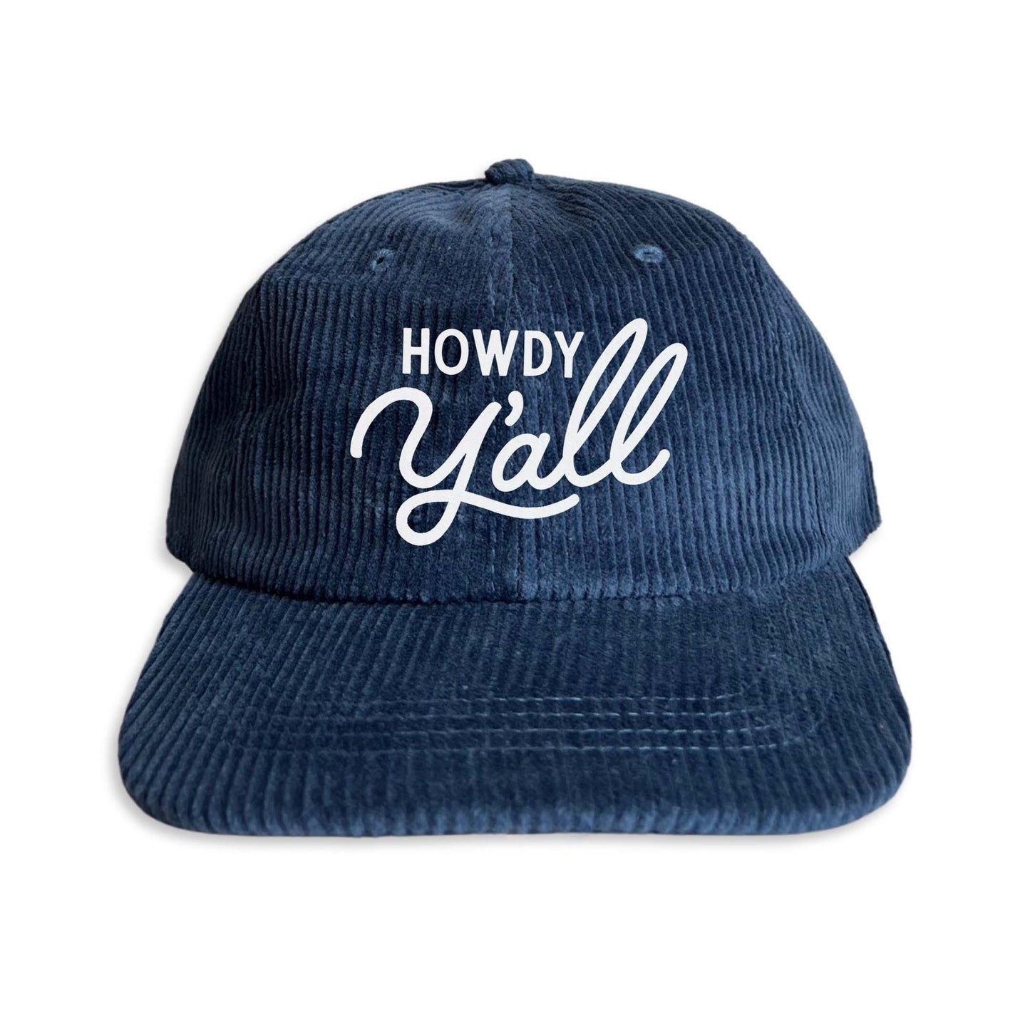 Howdy Y'all Cursive Corduroy Cap