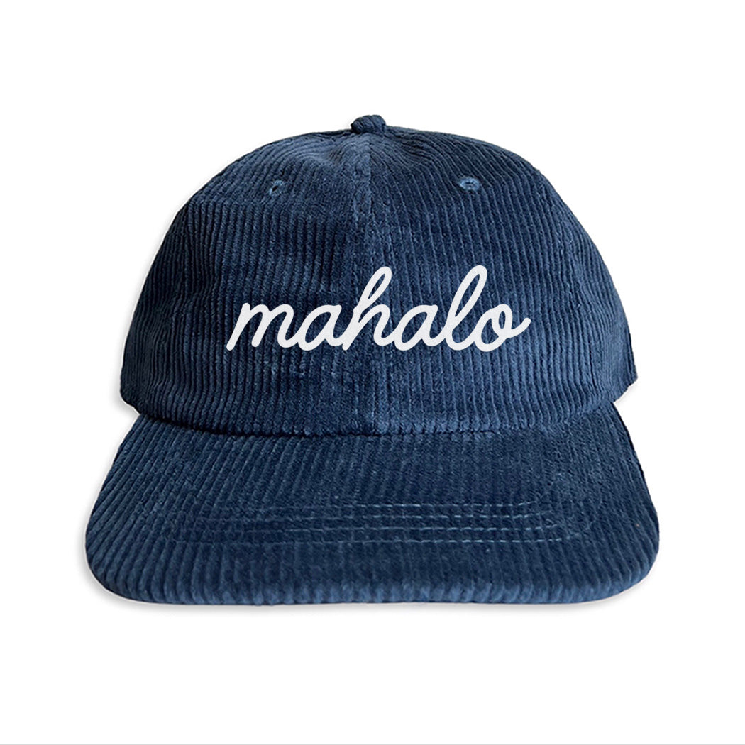 Mahalo Cursive Corduroy Cap