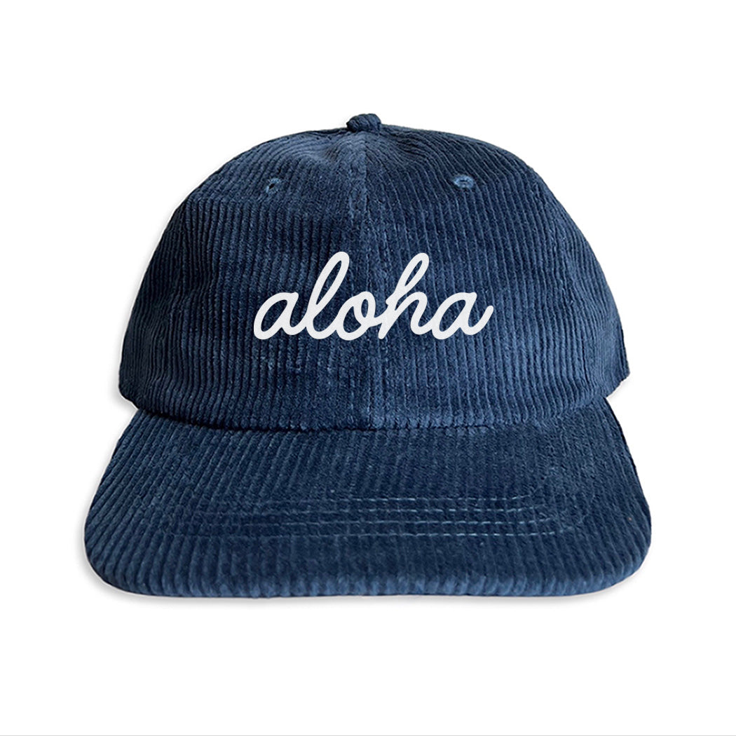 Aloha Cursive Corduroy Cap