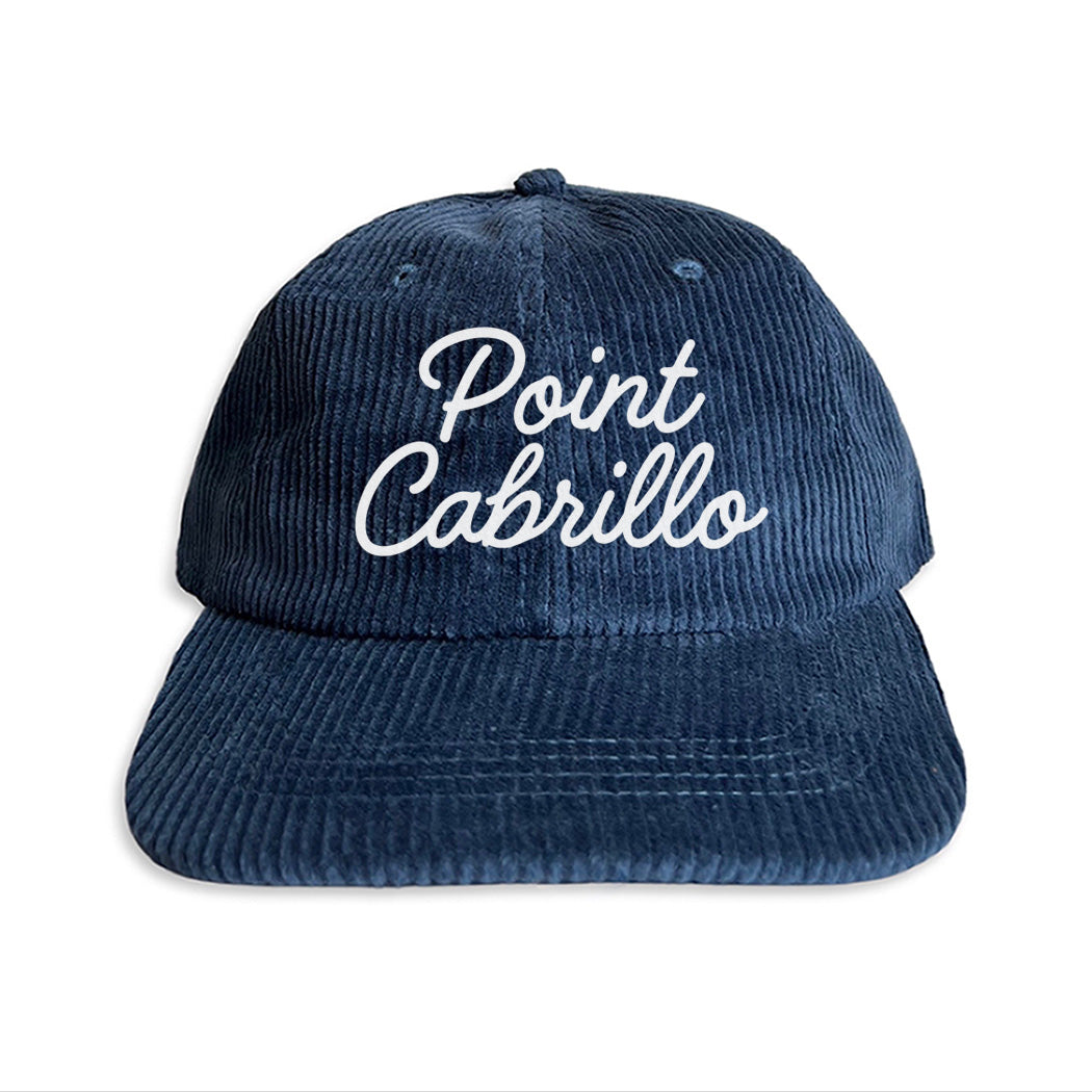 Point Cabrillo Cursive Corduroy Cap