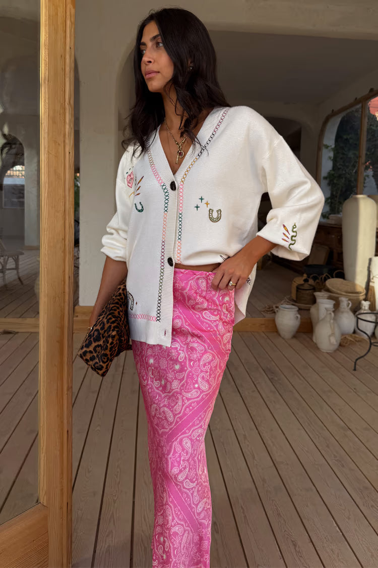 NFD Cream Western Martha Cardigan