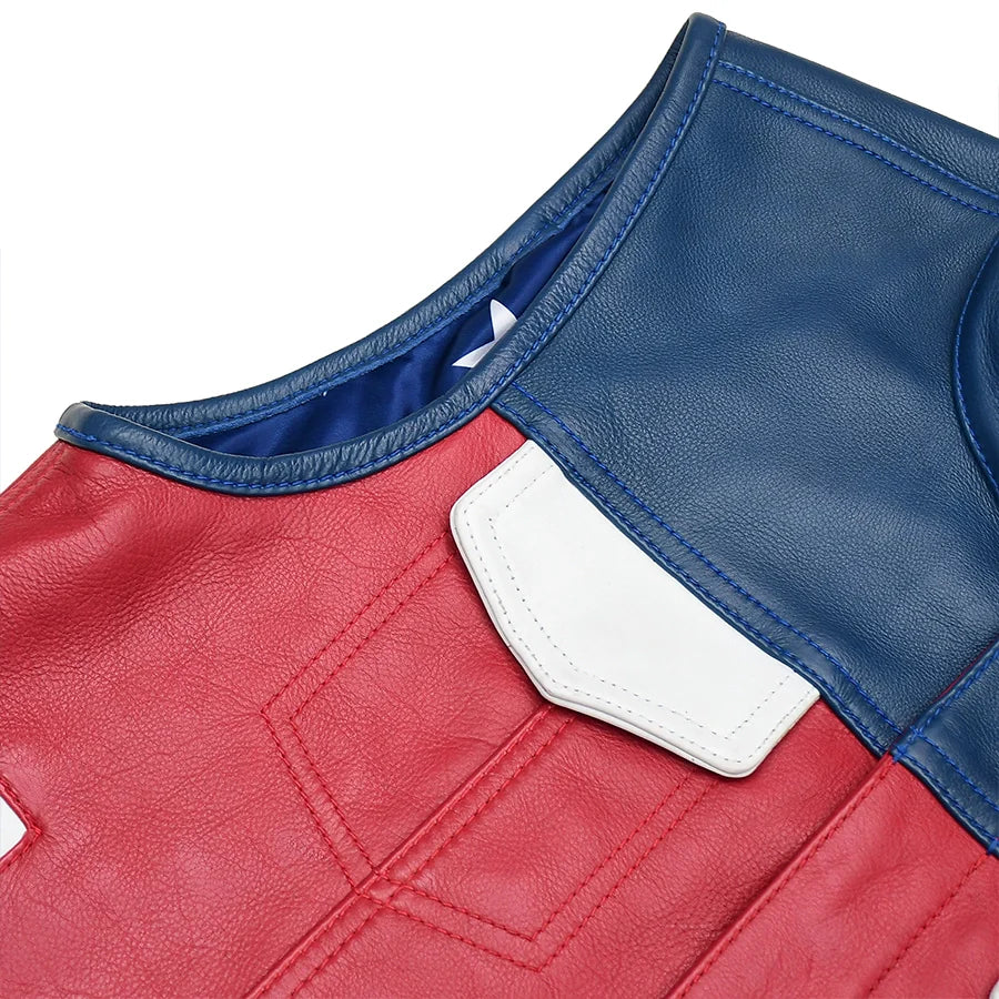 Patriot Rebel Men's Motorcycle Leather Vest