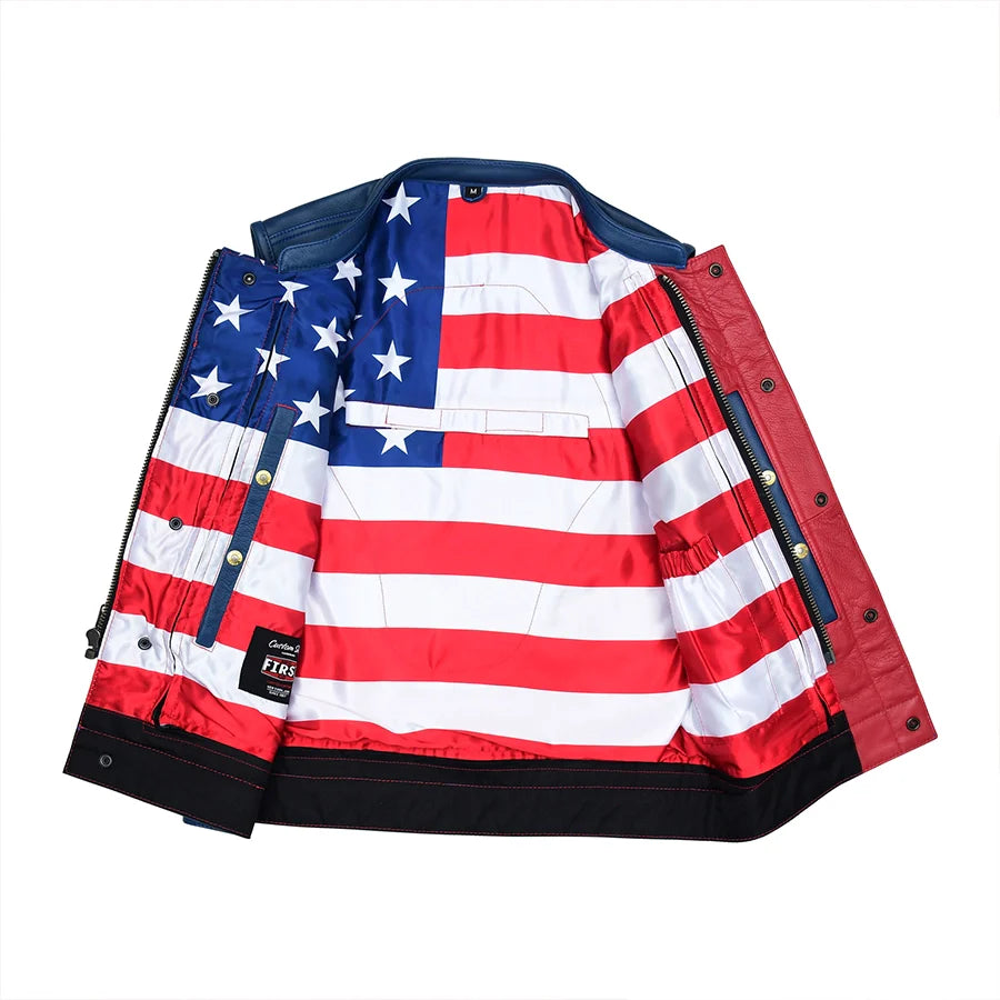 Patriot Rebel Men's Motorcycle Leather Vest