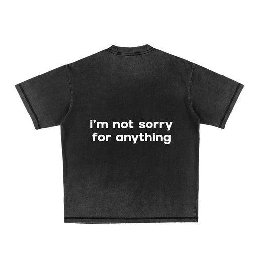 Compliments Not Sorry for Anything Black Vintage Tee