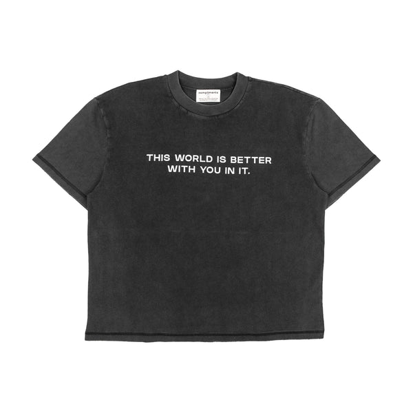 Compliments The World Better With You in It Black Vintage Shirt