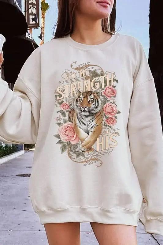 Color Bear Tiger Graphic Unisex Sweatshirt Streetwear Oversized Comfy