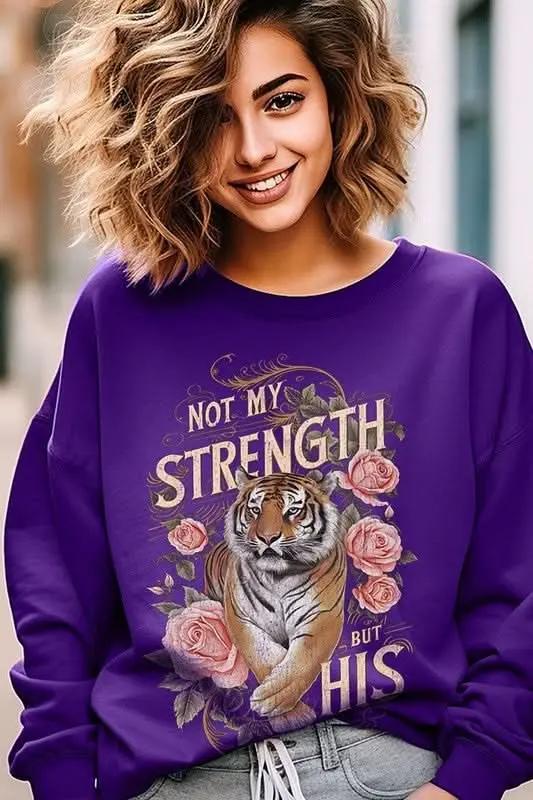 Color Bear Tiger Graphic Unisex Sweatshirt Streetwear Oversized Comfy