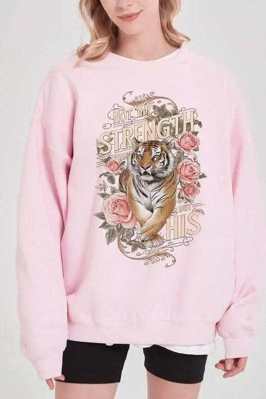 Color Bear Tiger Graphic Unisex Sweatshirt Streetwear Oversized Comfy