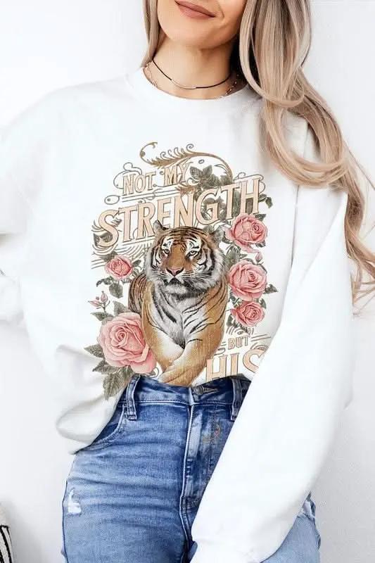 Color Bear Tiger Graphic Unisex Sweatshirt Streetwear Oversized Comfy