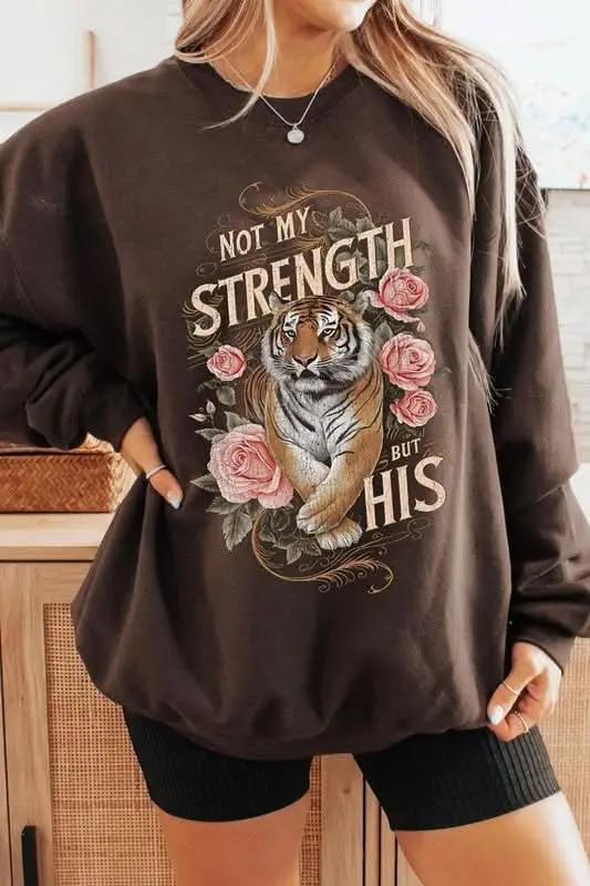 Color Bear Tiger Graphic Unisex Sweatshirt Streetwear Oversized Comfy