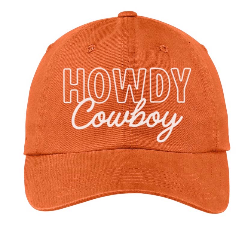 Howdy Cowboy Stacked Baseball Cap