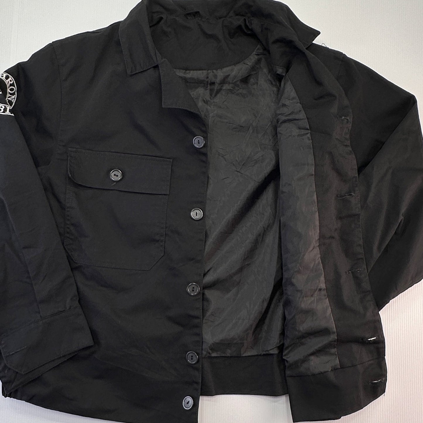 Polish Nylon Lined Security Jacket - Black - Fits Men's Large