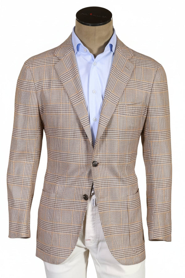 Kiton Checked Cashmere Sport Jacket