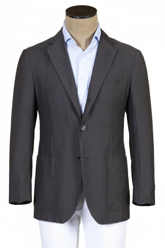 Kiton Solid Cotton-Cashmere Sport Jacket