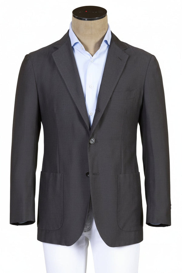 Kiton Solid Cotton-Cashmere Sport Jacket