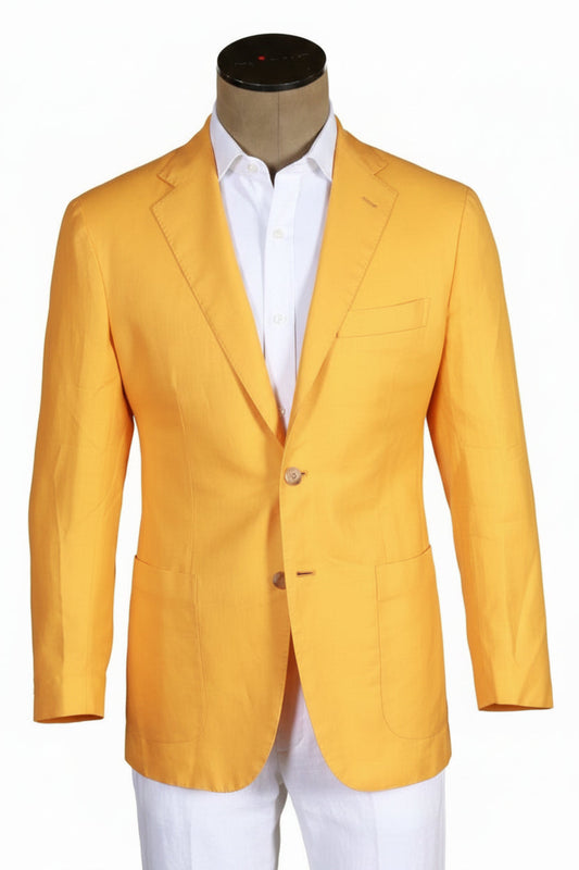 Kiton Birdseye Cotton-Linen Sport Jacket