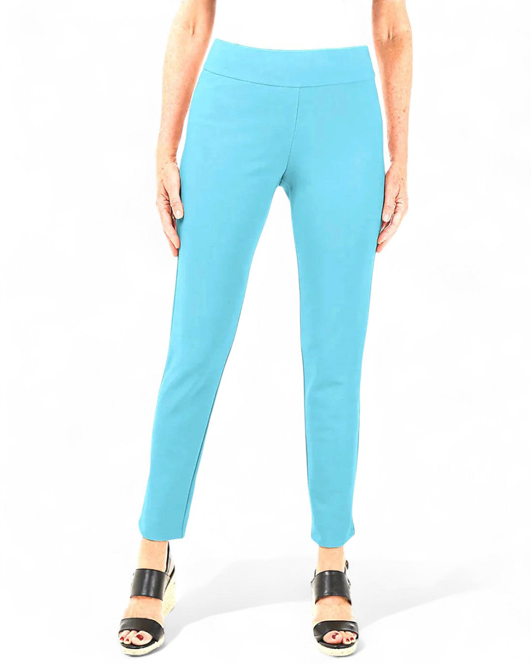 Krazy Larry P21 Microfiber Straight Leg Pant - Aqua