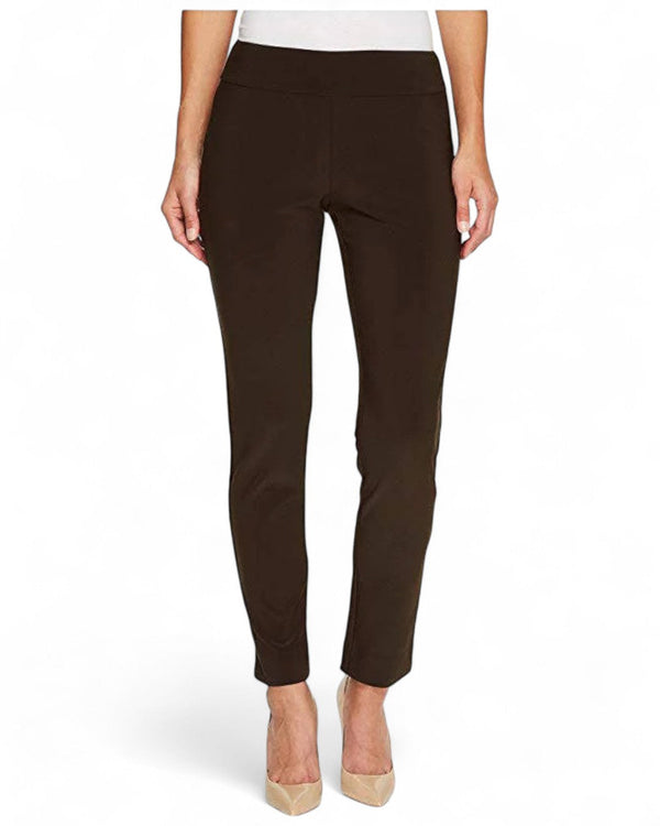 Krazy Larry P21 Microfiber Straight Leg Pant - Brown