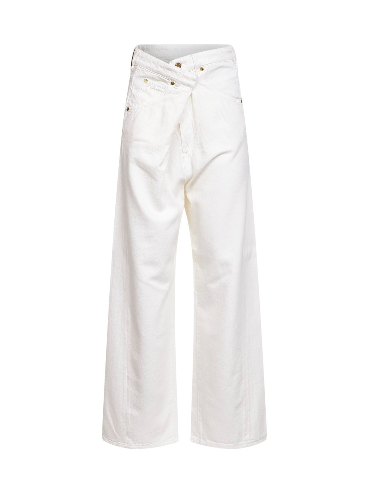 Jeans Ines Fold Over Waist White