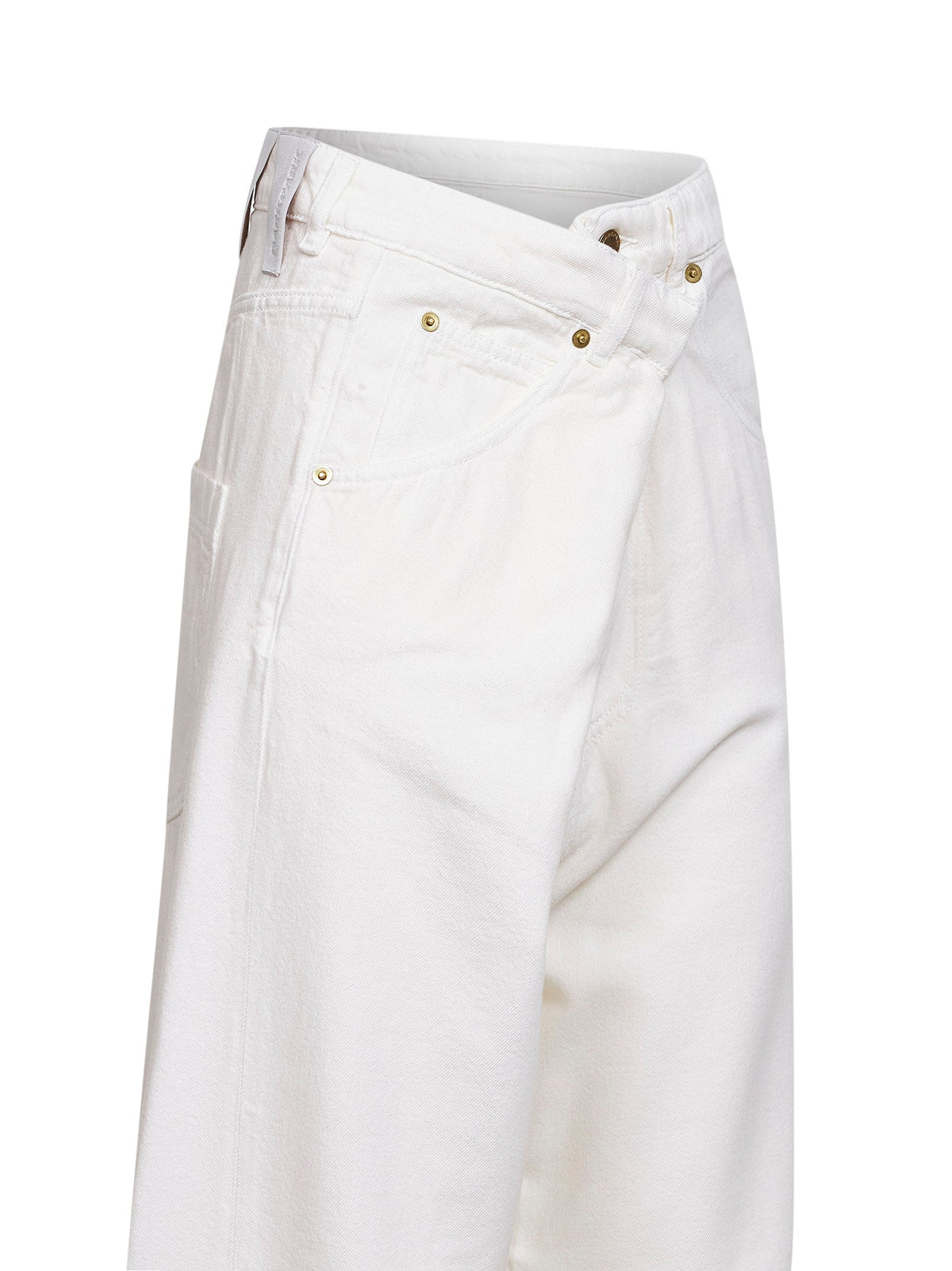 Jeans Ines Fold Over Waist White