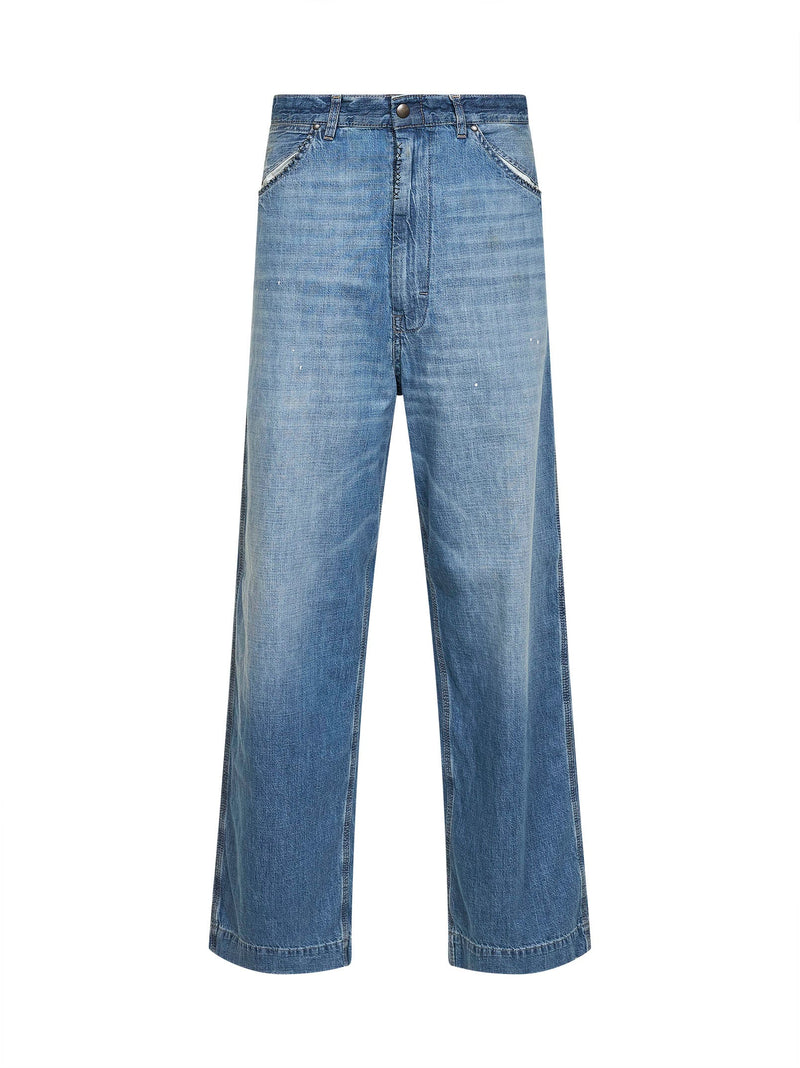 Wide-Leg Jeans Light Blue