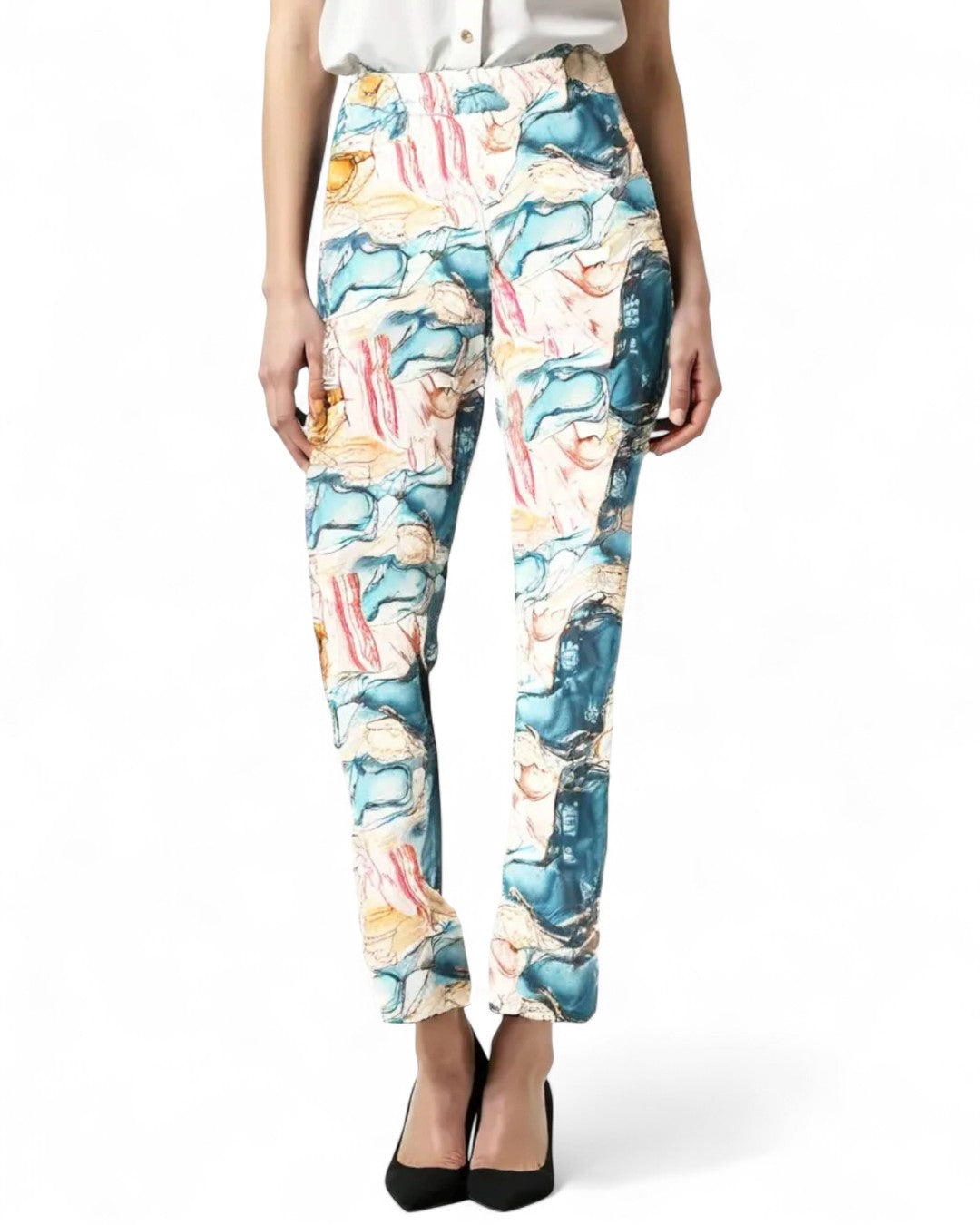 Krazy Larry P507 Pull on Pant - Aqua Splash