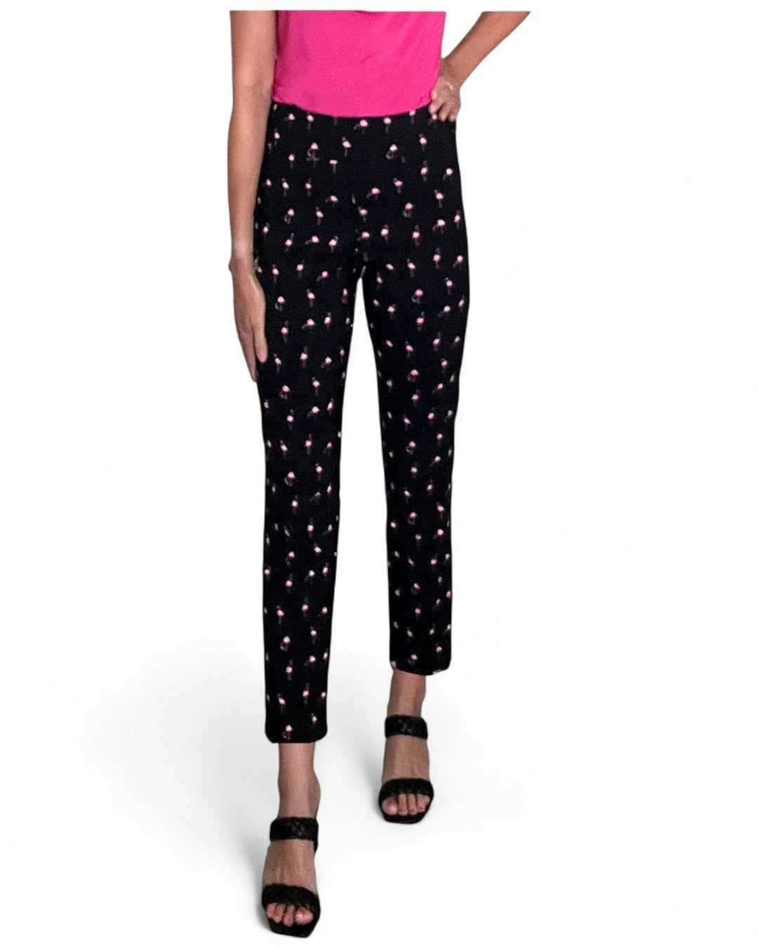 Krazy Larry P507 Pull on Pant - Black Flamingo