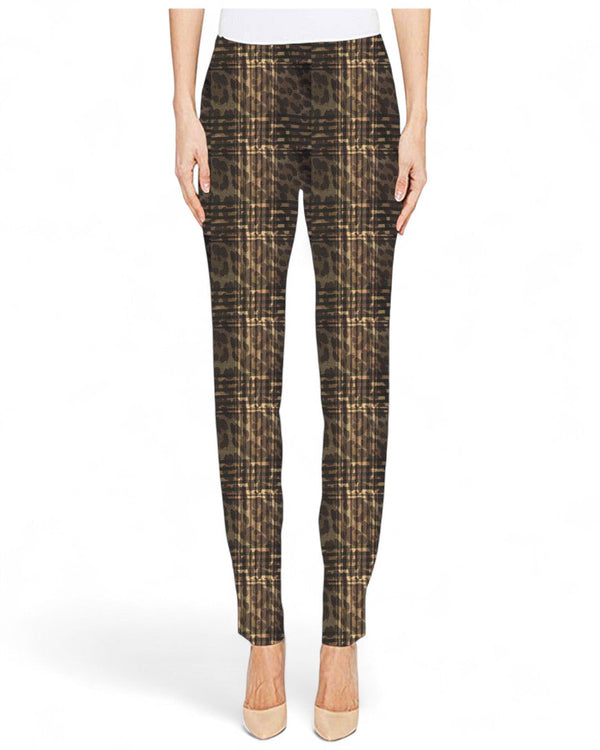 Krazy Larry P507 Pull on Pant - Brown Plaid