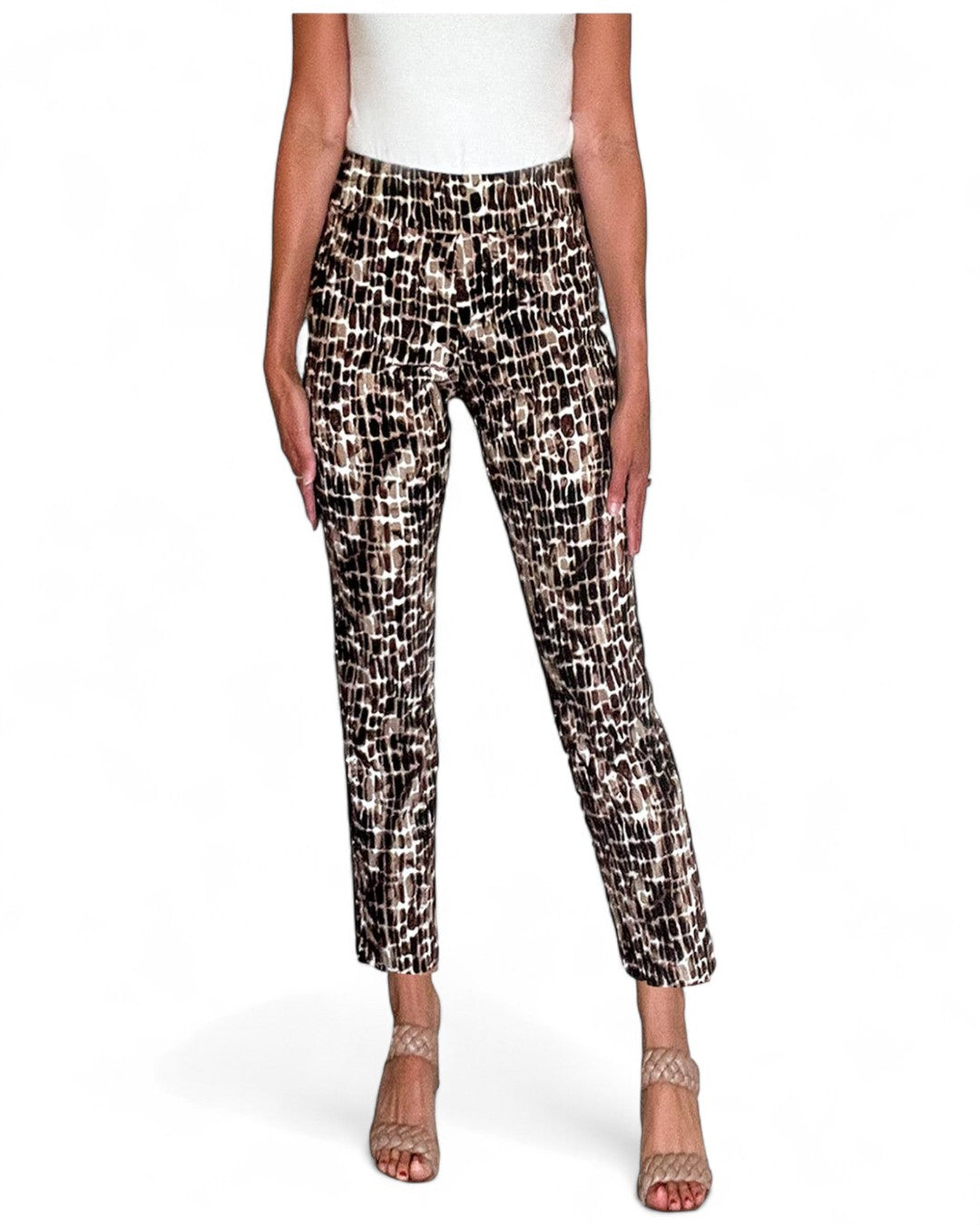 Krazy Larry P507 Pull on Pant - Brown Reptile