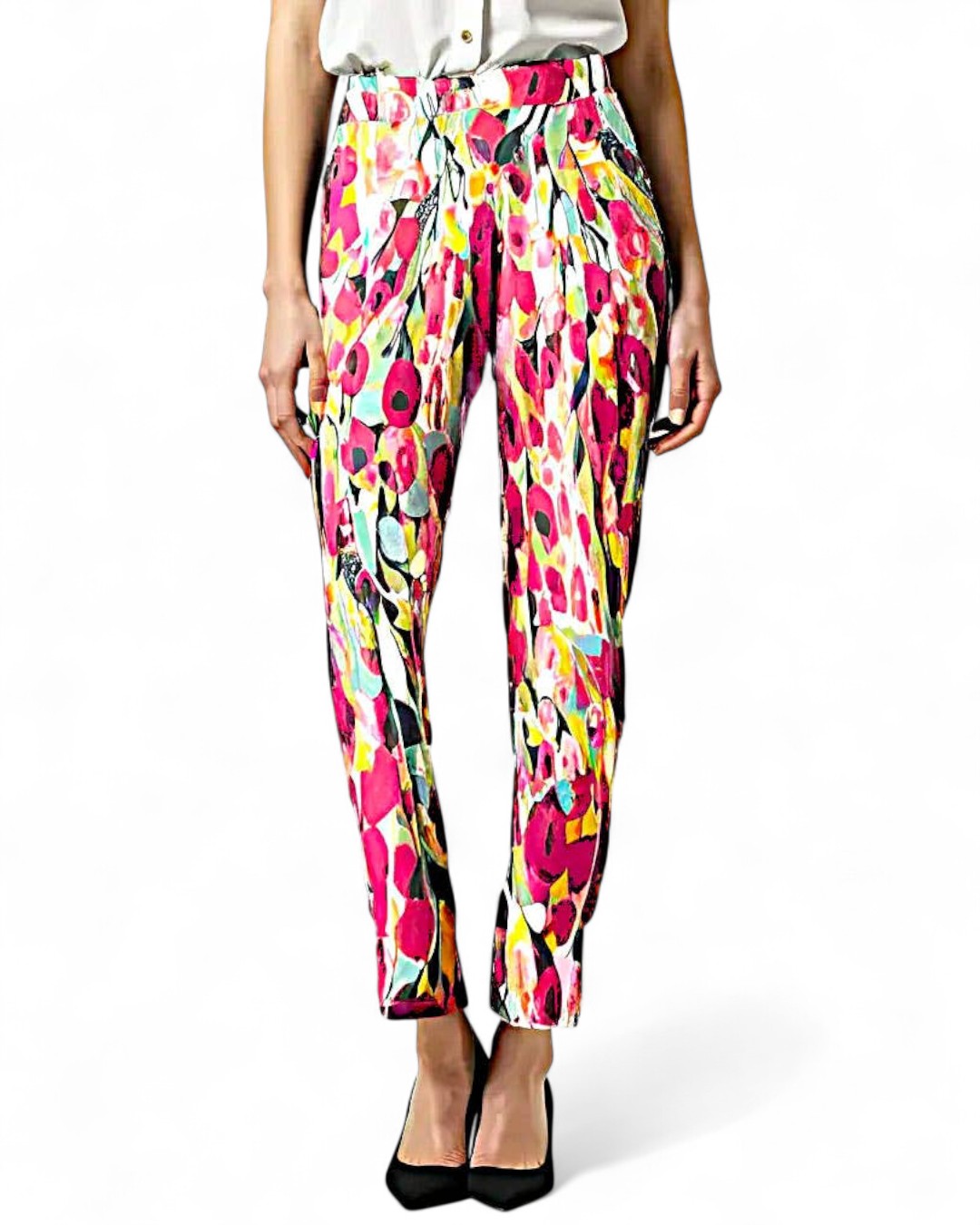 Krazy Larry P507 Pull on Pant - Pink Watercolor