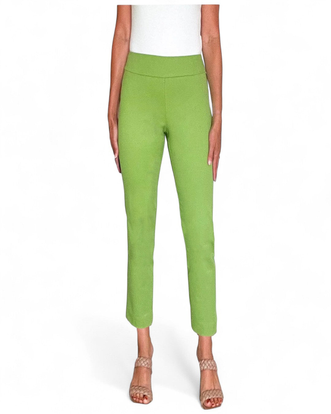 Krazy Larry P607 Denim Ankle Pant - Apple Green Denim