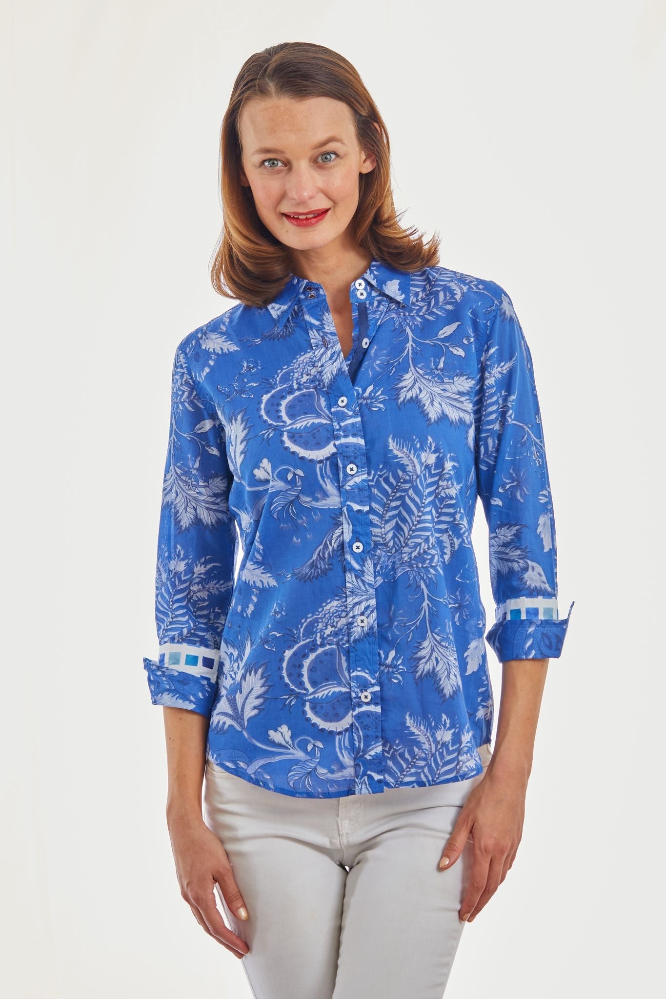 3/4 Sleeve Rome Navy Toile