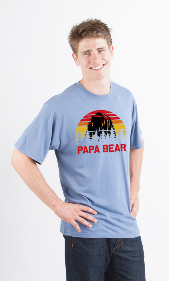 Papa Bear Men's Bamboo Viscose/Organic Cotton Short Sleeve Graphic T-Shirt
