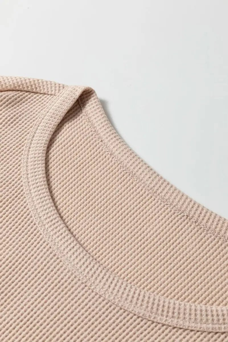 Love Salve Parchment Lounge Set Women's Home Wear Knit Top & Pants - Comfy!