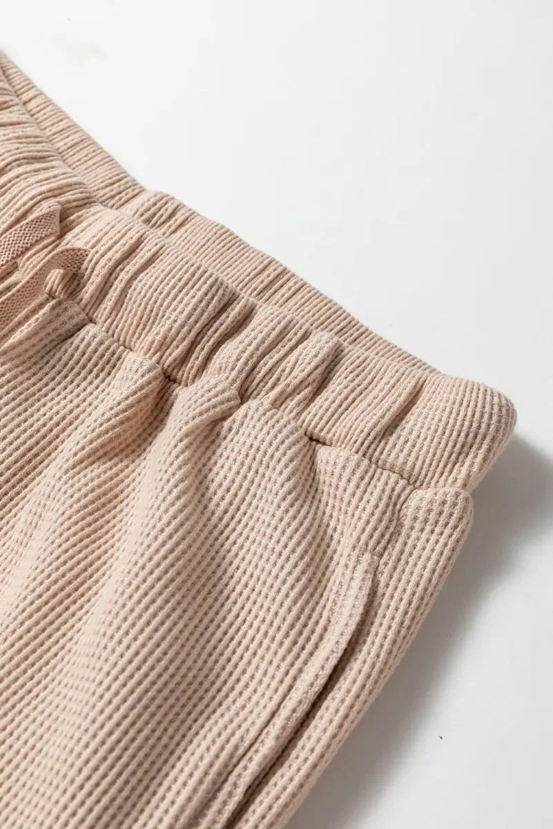 Love Salve Parchment Lounge Set Women's Home Wear Knit Top & Pants - Comfy!