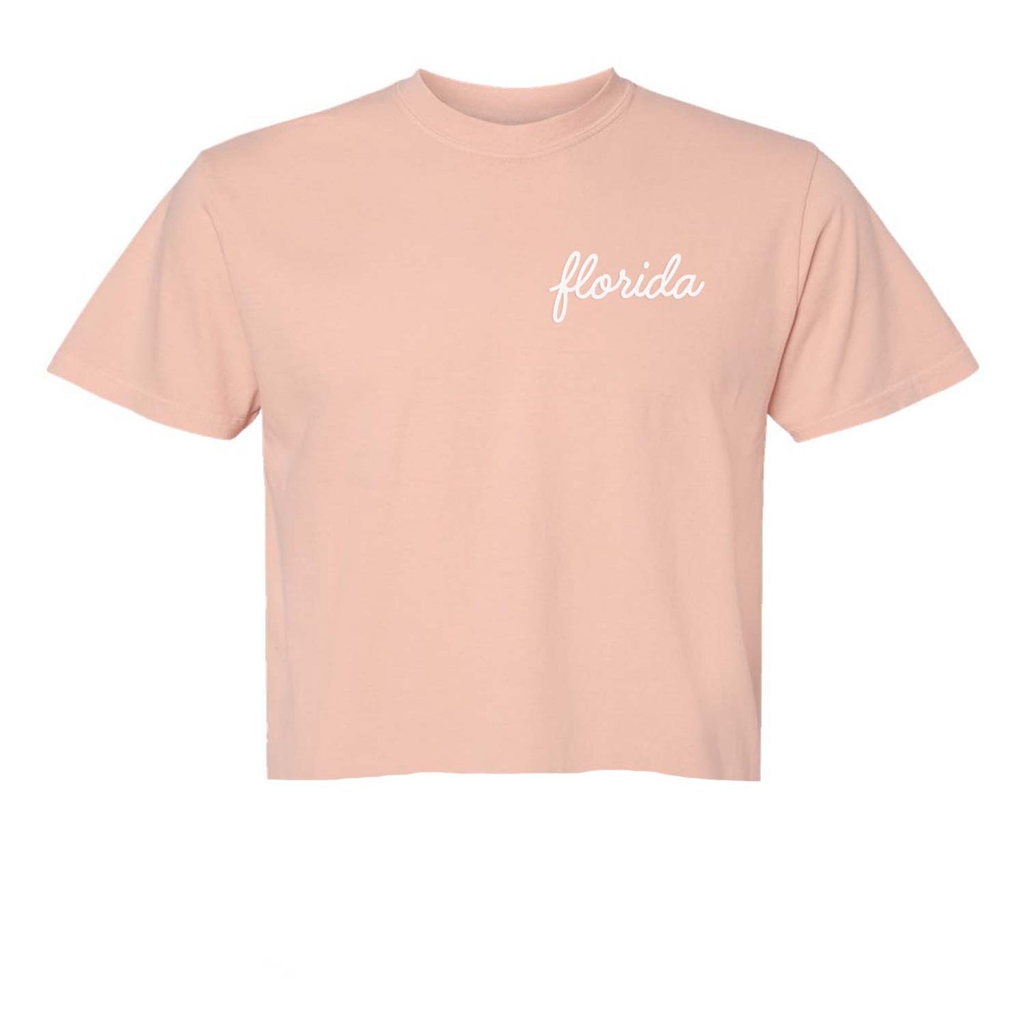 Florida Cursive Washed Crop Tee