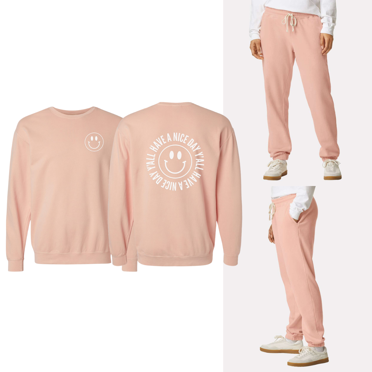 Smile Have a Nice Day Y'all Washed Sweatshirt