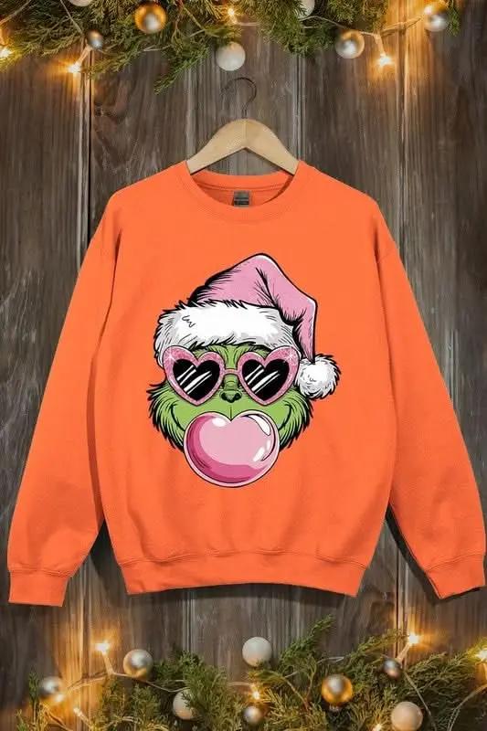Sweatshirt - Pink Grinch Graphic - Everyday Comfy Fit