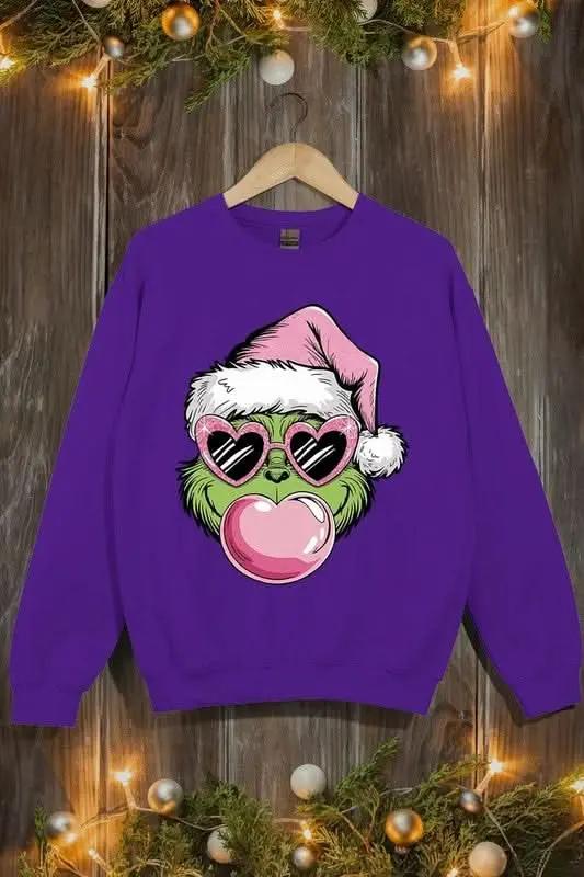 Sweatshirt - Pink Grinch Graphic - Everyday Comfy Fit