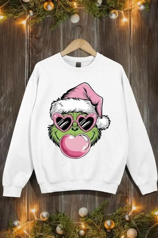 Sweatshirt - Pink Grinch Graphic - Everyday Comfy Fit