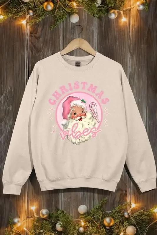 Color Bear Pink Graphic Sweatshirt Women's Christmas Fleece Pullover - Cozy & Cute